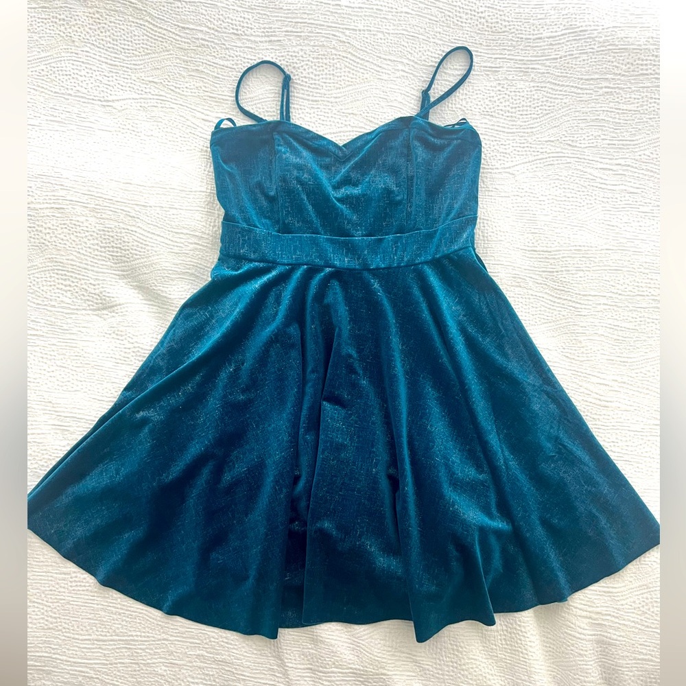 Free People Shattered Velvet Mini Dress with Removable Straps